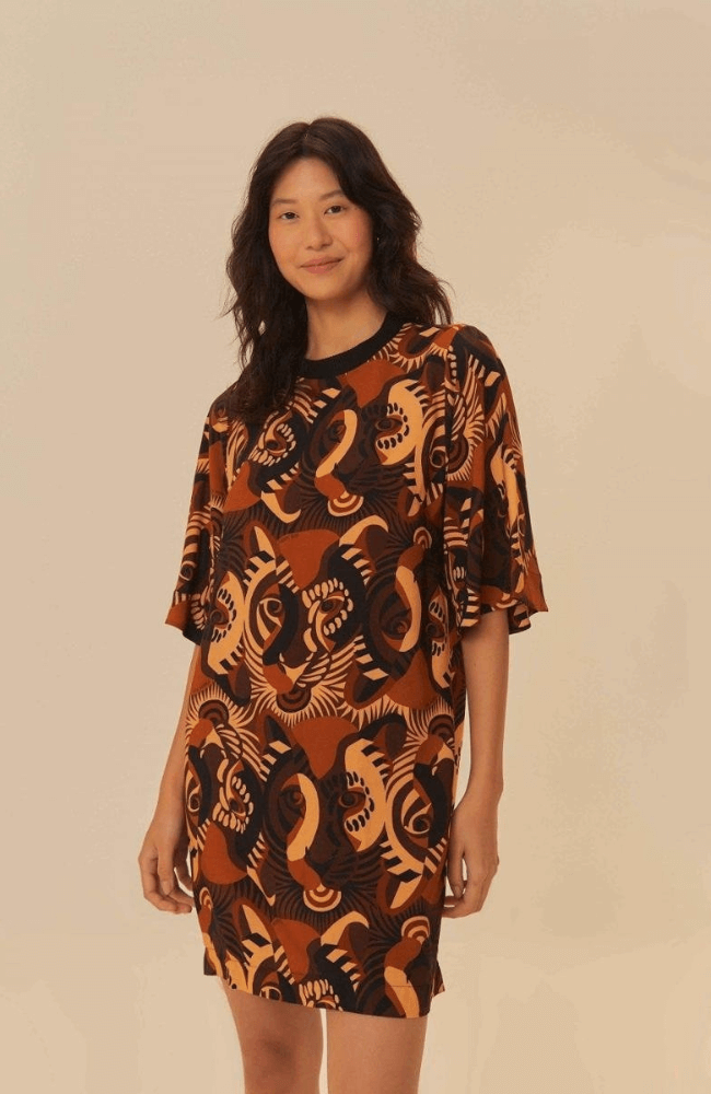 Vestido T-shirt Tigre - Farm