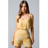 Shorts Alfaiataria Bolso Faca Amarelo