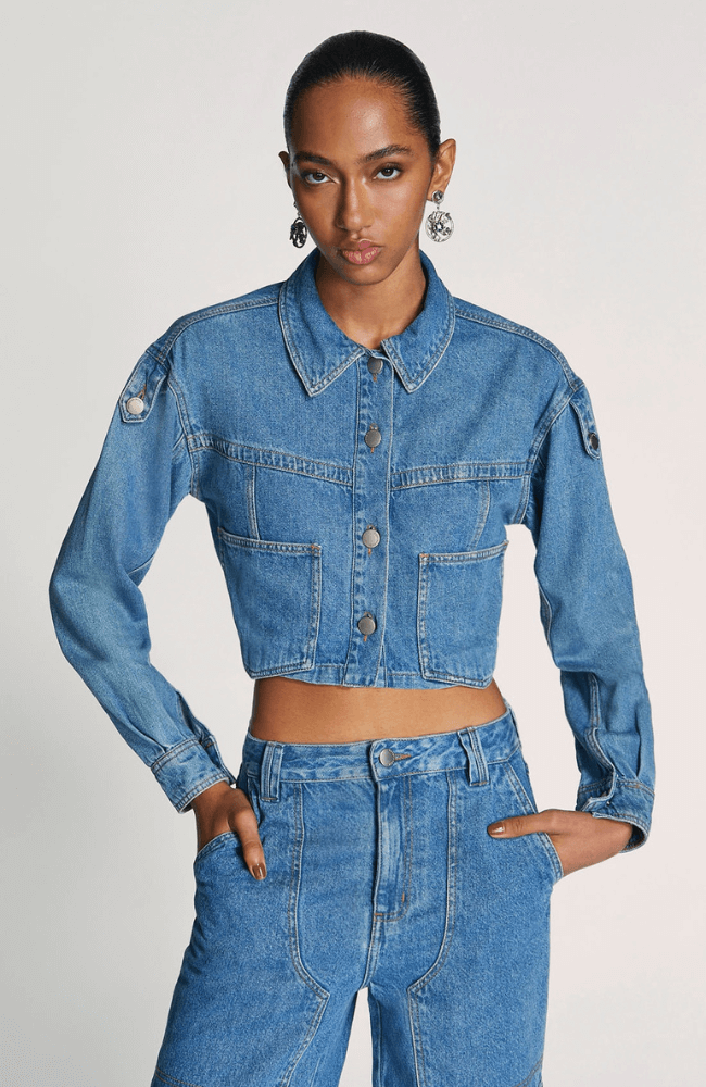 Camisa Manga Longa Jeans