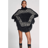 Poncho Tricot Preto