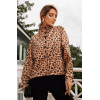 Blusa Moletom Gola Alta Animal Print