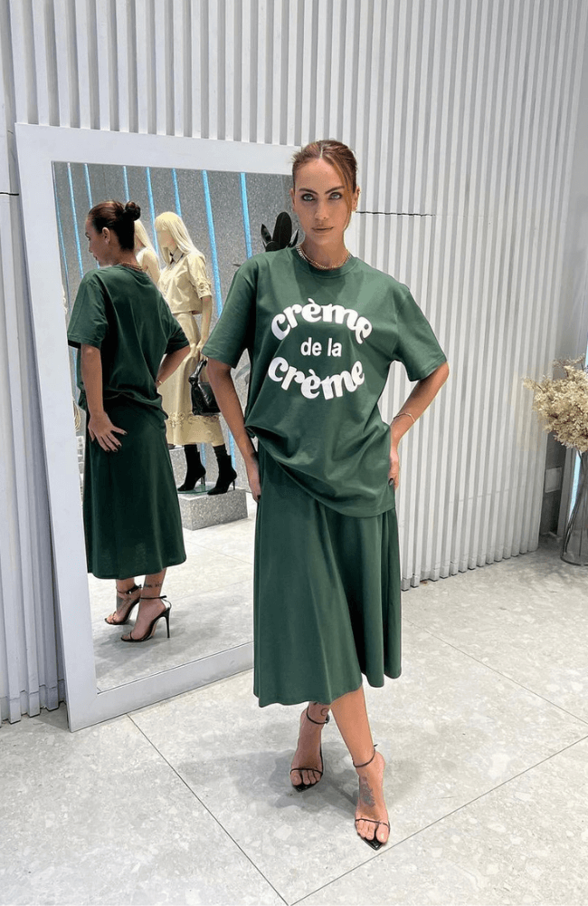 Conjunto Saia e Camiseta Verde